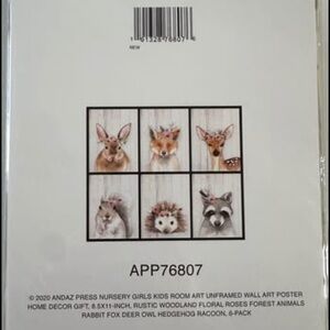 Woodland Animal Wall Art Girls Nursery